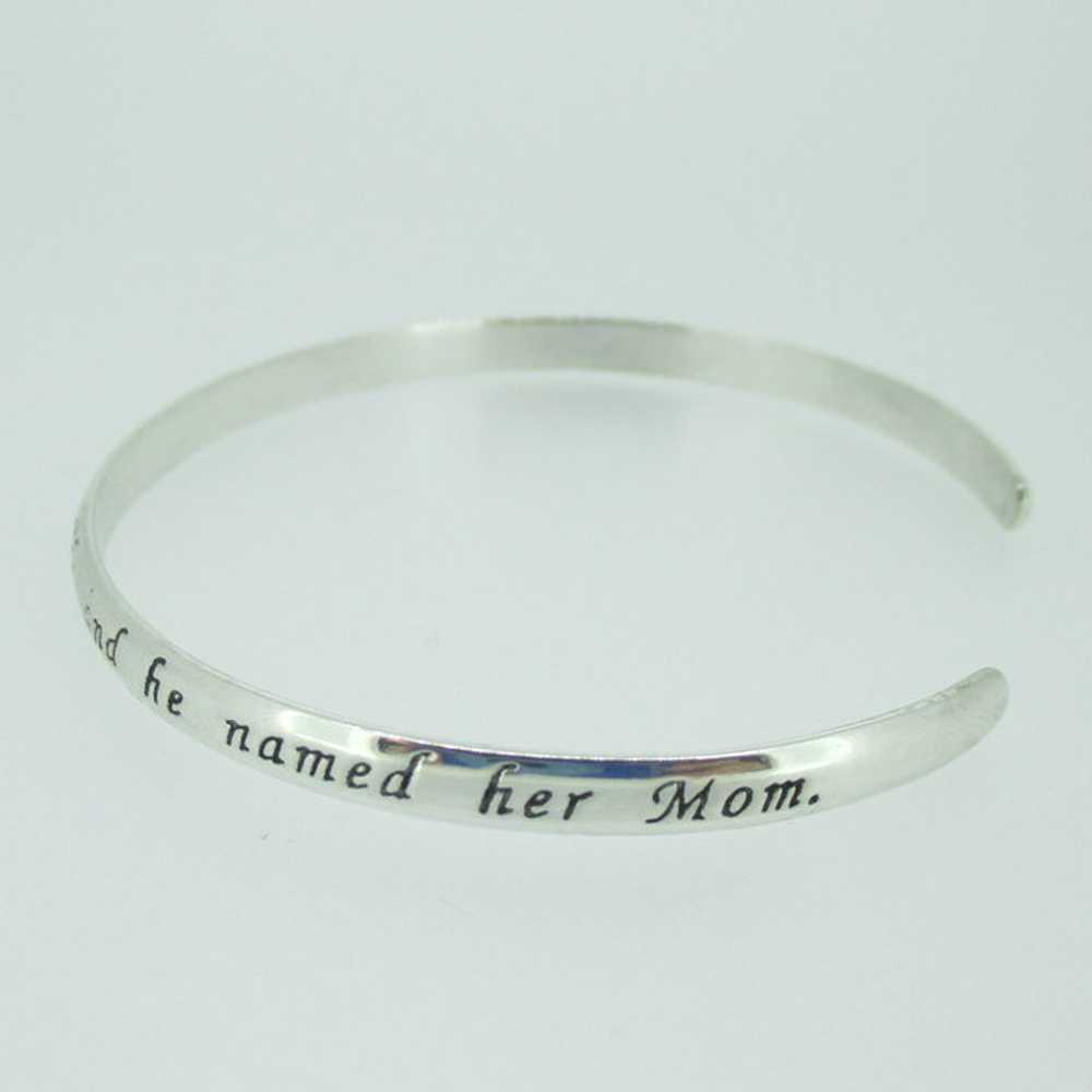 Sterling Silver Inspirational Words Mom Faith Cuf… - image 4