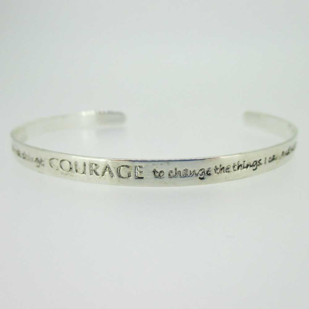 Sterling Silver Inspirational Words Courage Faith… - image 1