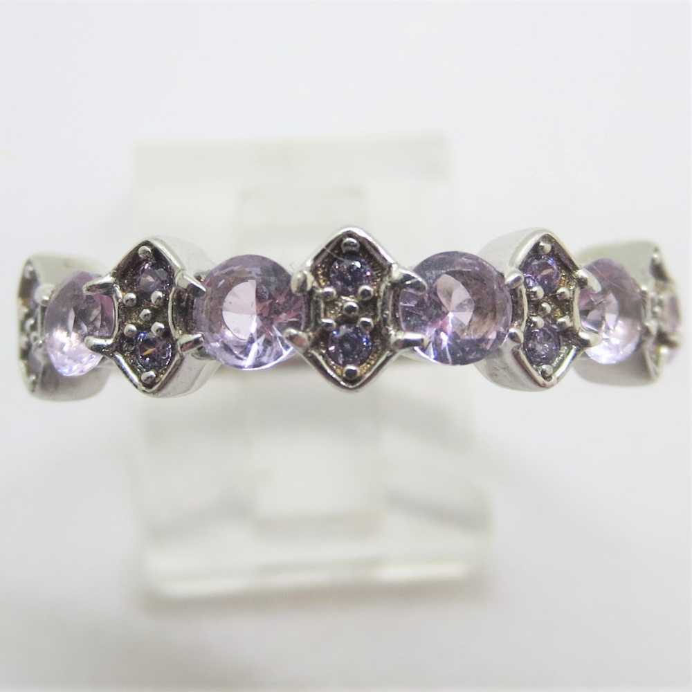 Bomb Party Lab Created Amethyst Sterling Silver R… - image 1