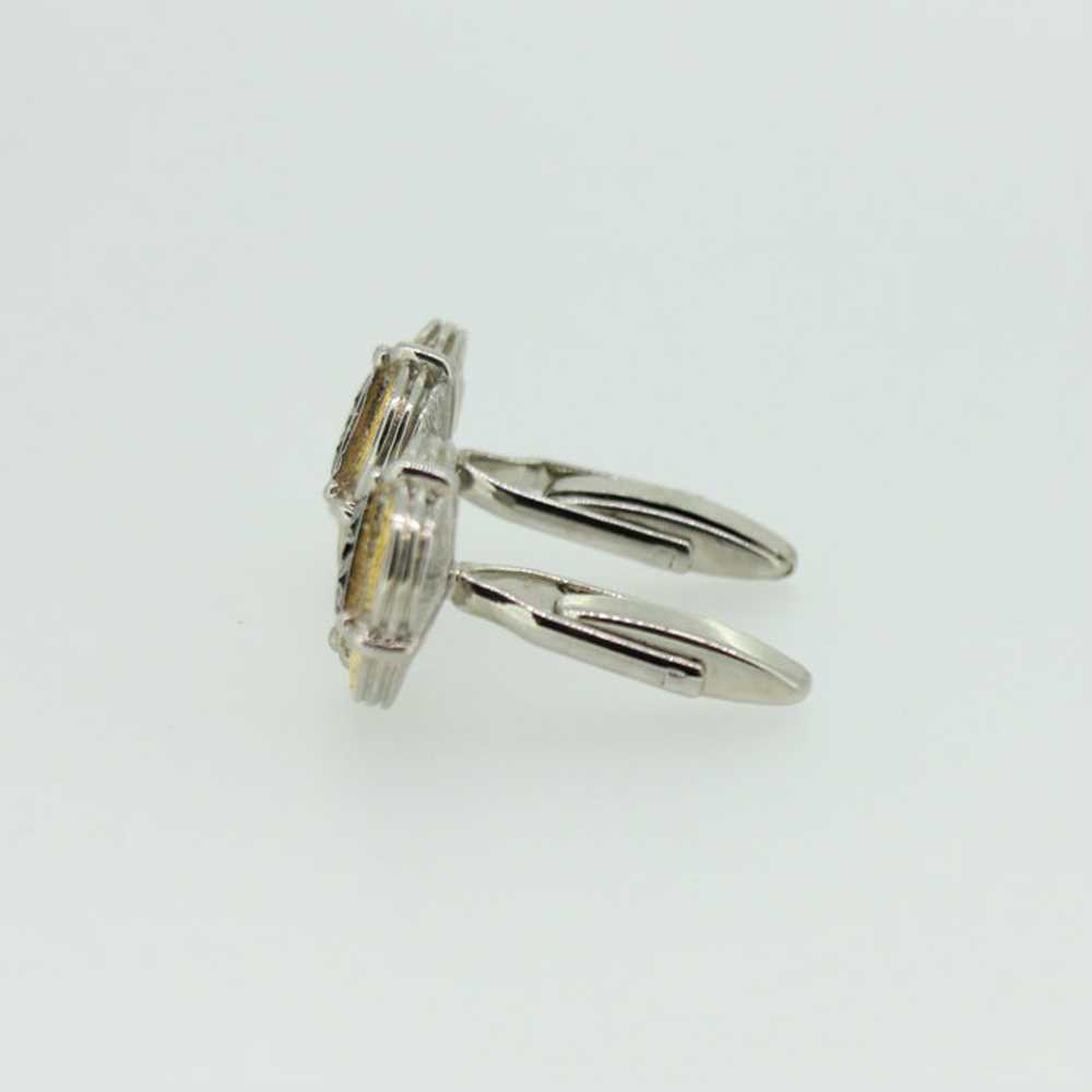 Silver Tone Golden Accent Cufflinks - image 3