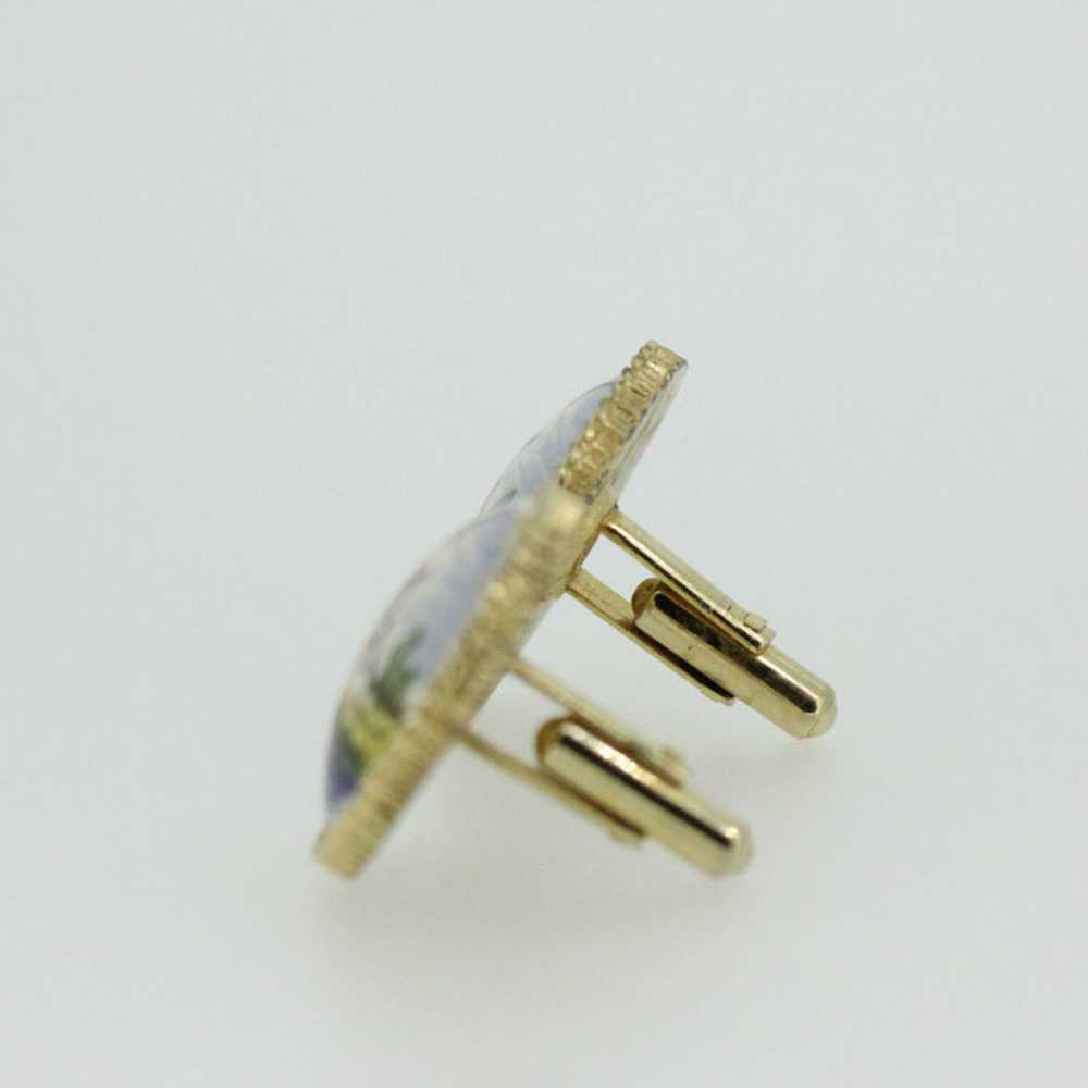 Gold Tone Holland Windmill Cufflinks - image 3