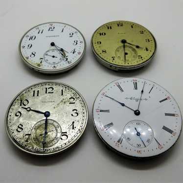 Lot of 4 Pocket Movements Watches Parts Only - image 1