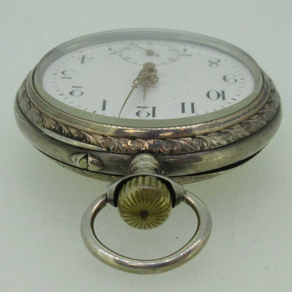 Antique European 16s Jeweled Silver Pocket Watch … - image 3