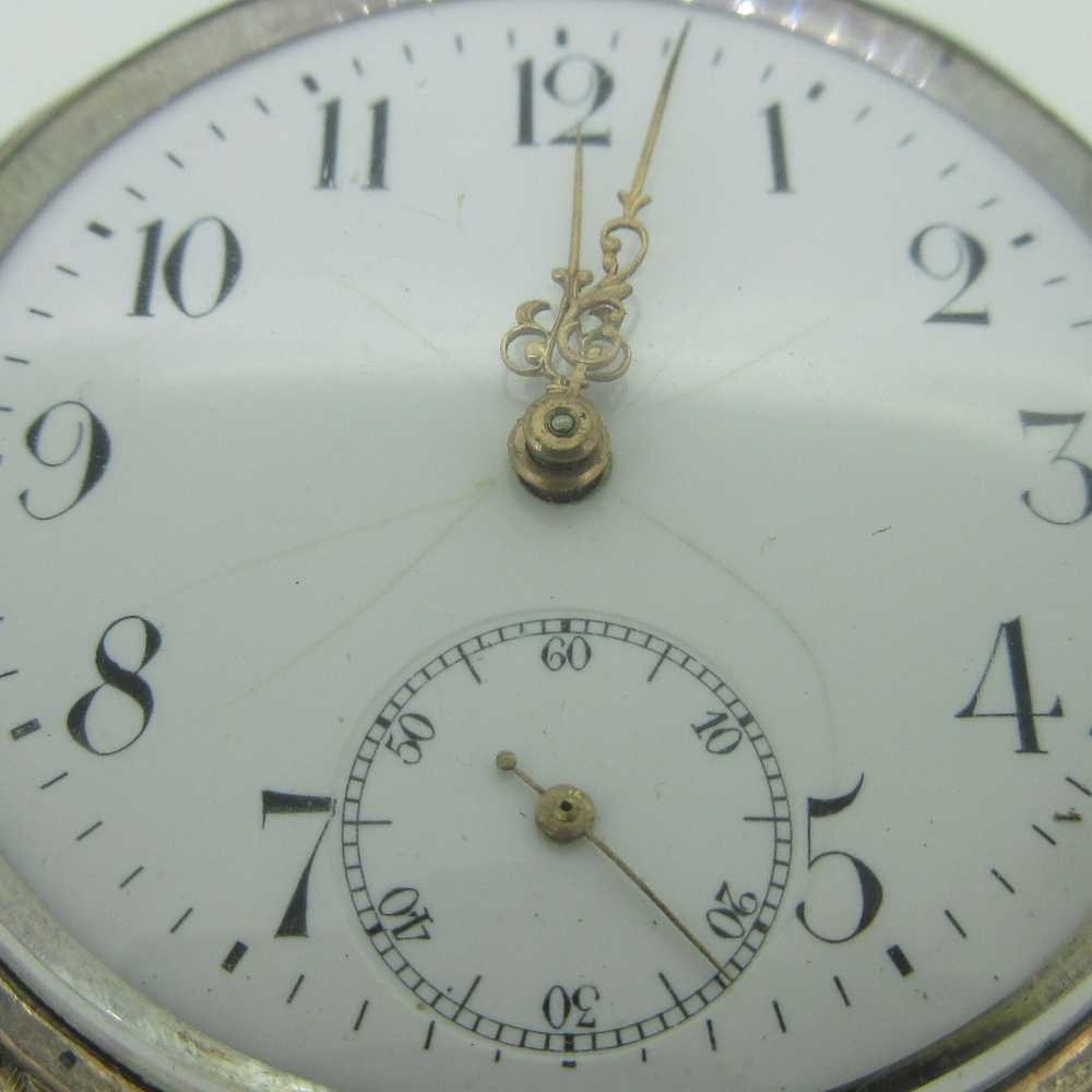Antique European 16s Jeweled Silver Pocket Watch … - image 5
