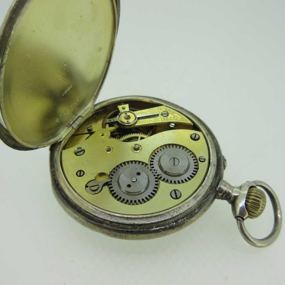 Antique European 16s Jeweled Silver Pocket Watch … - image 8