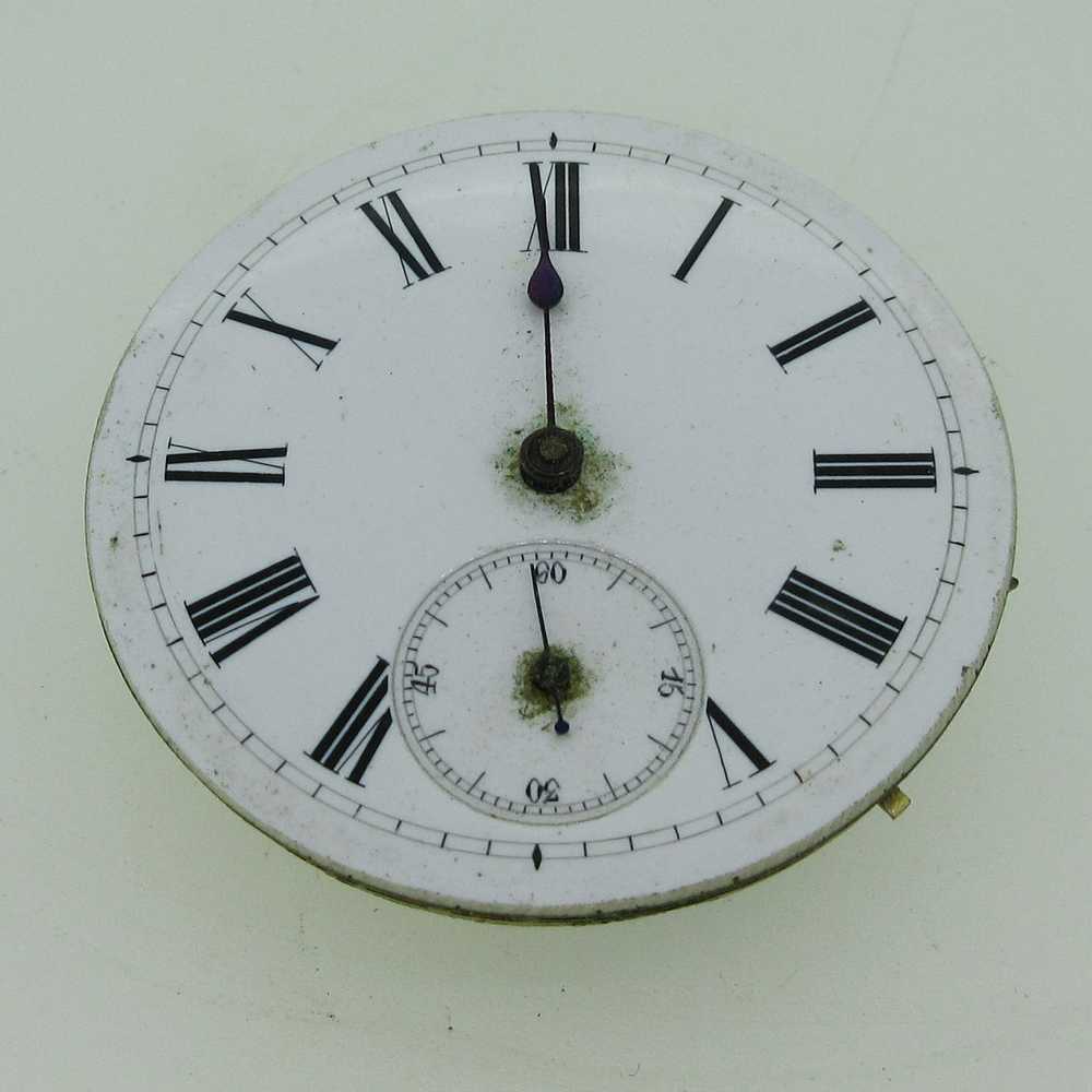 Antique European 13s Jeweled Movement and Dial Pa… - image 1