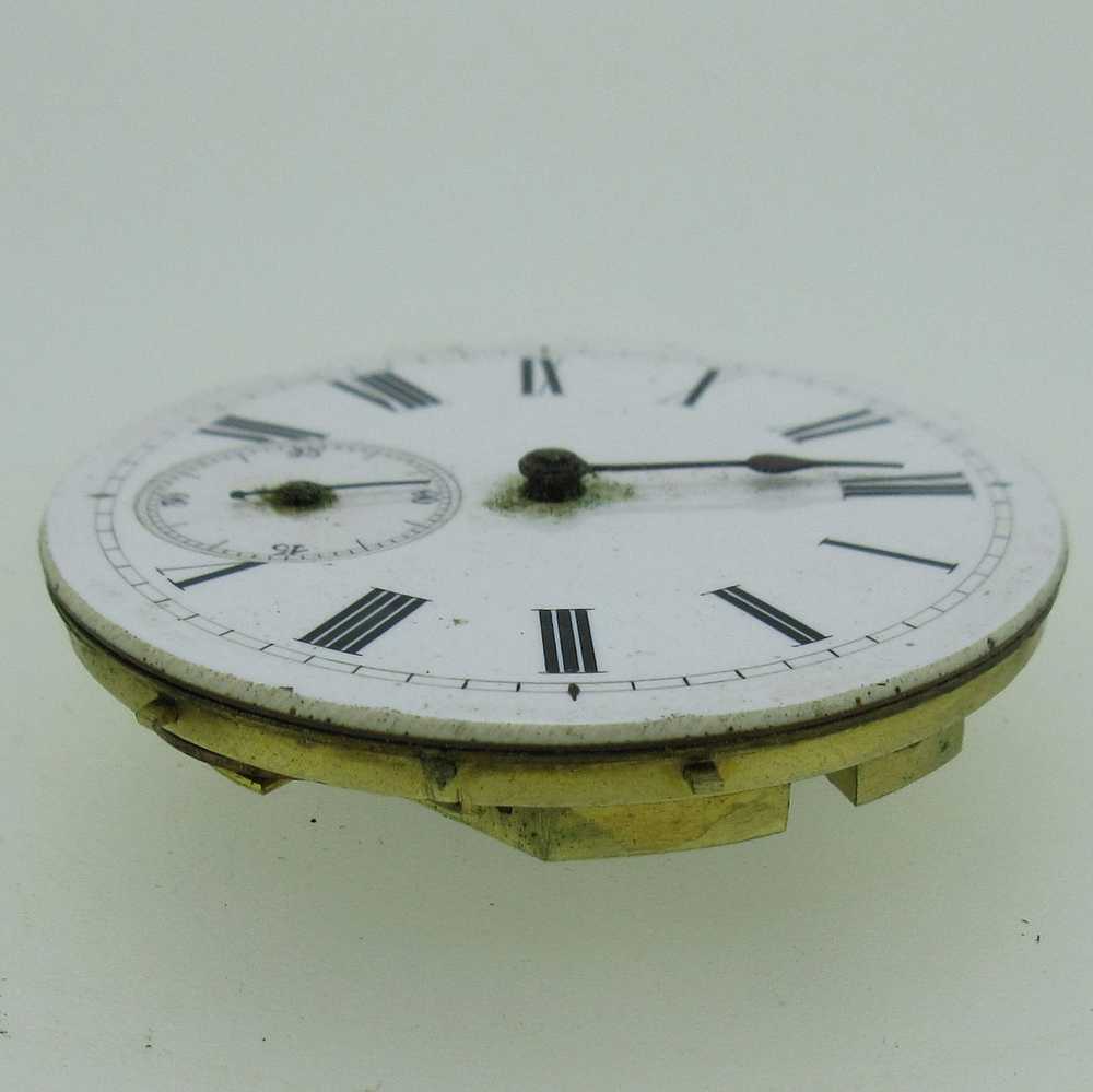 Antique European 13s Jeweled Movement and Dial Pa… - image 2