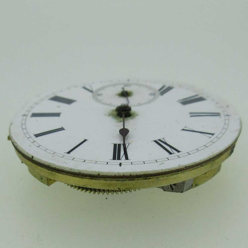 Antique European 13s Jeweled Movement and Dial Pa… - image 3