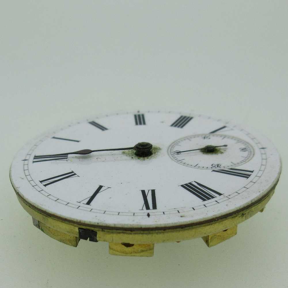 Antique European 13s Jeweled Movement and Dial Pa… - image 4