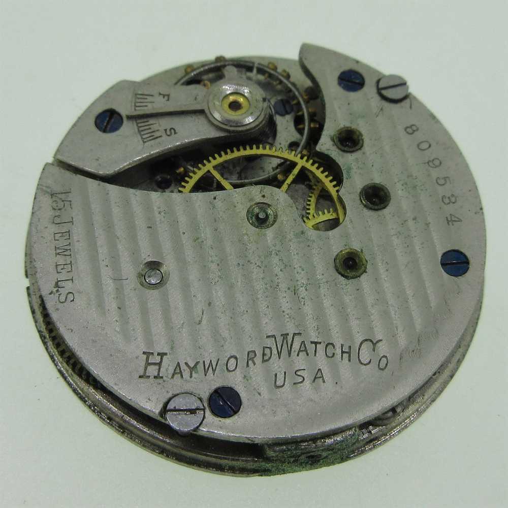 Antique Hayward Watch Co. 0s 15J Movement and Dia… - image 6