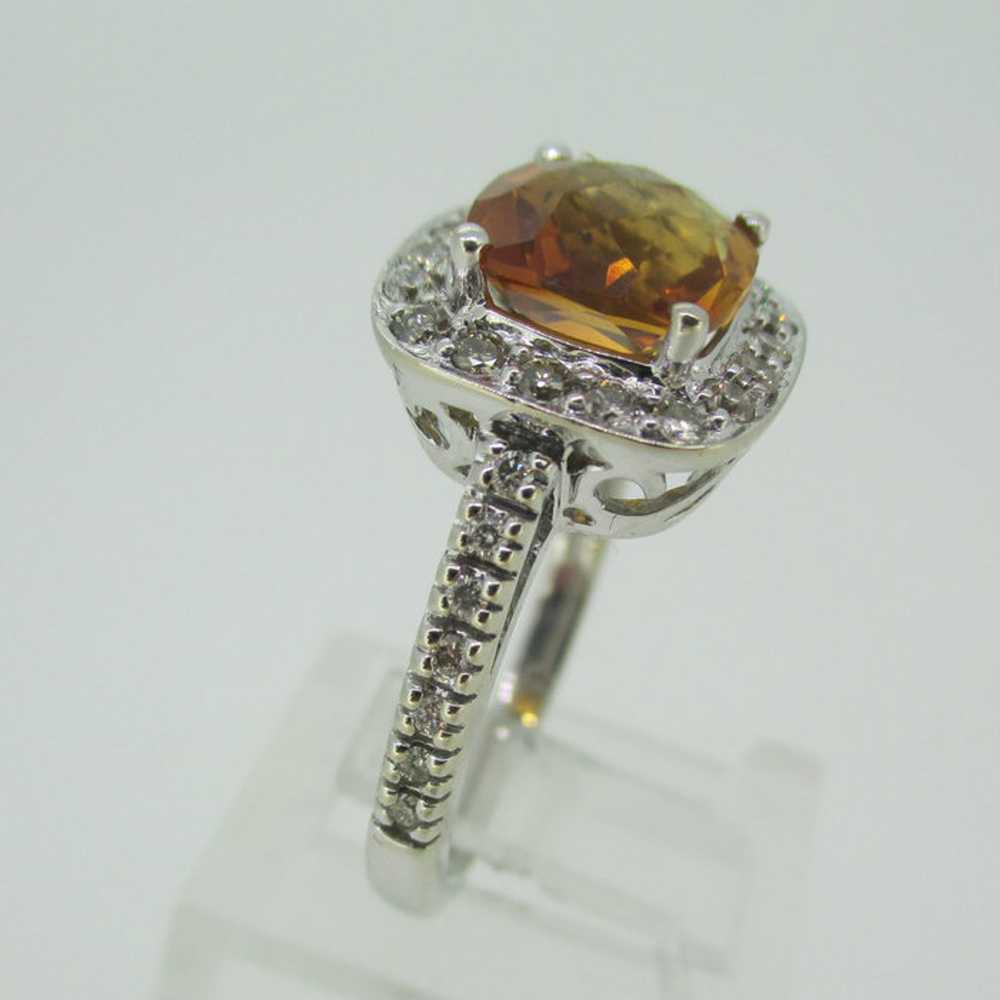 14k White Gold Citrine Ring with Approx 1/3ct TW … - image 3