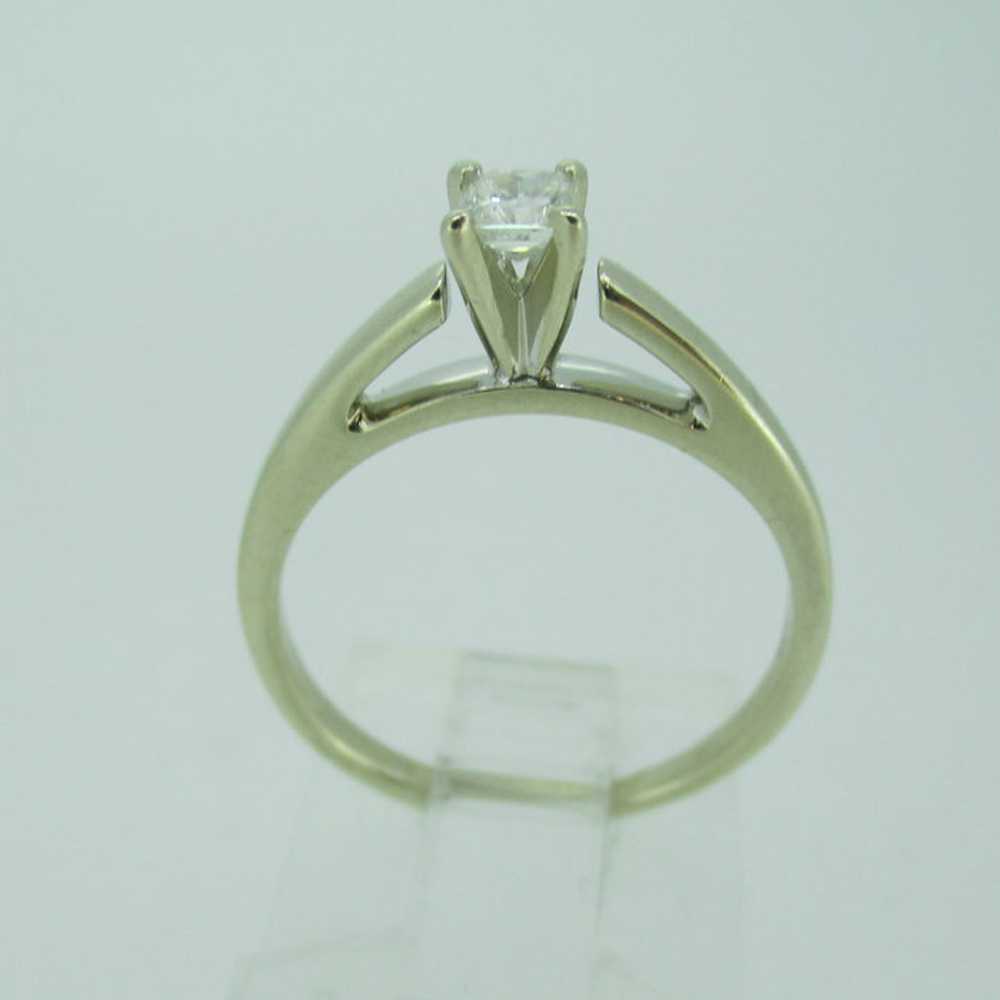 14k White Gold Approx .20ct Princess Cut Diamond … - image 4