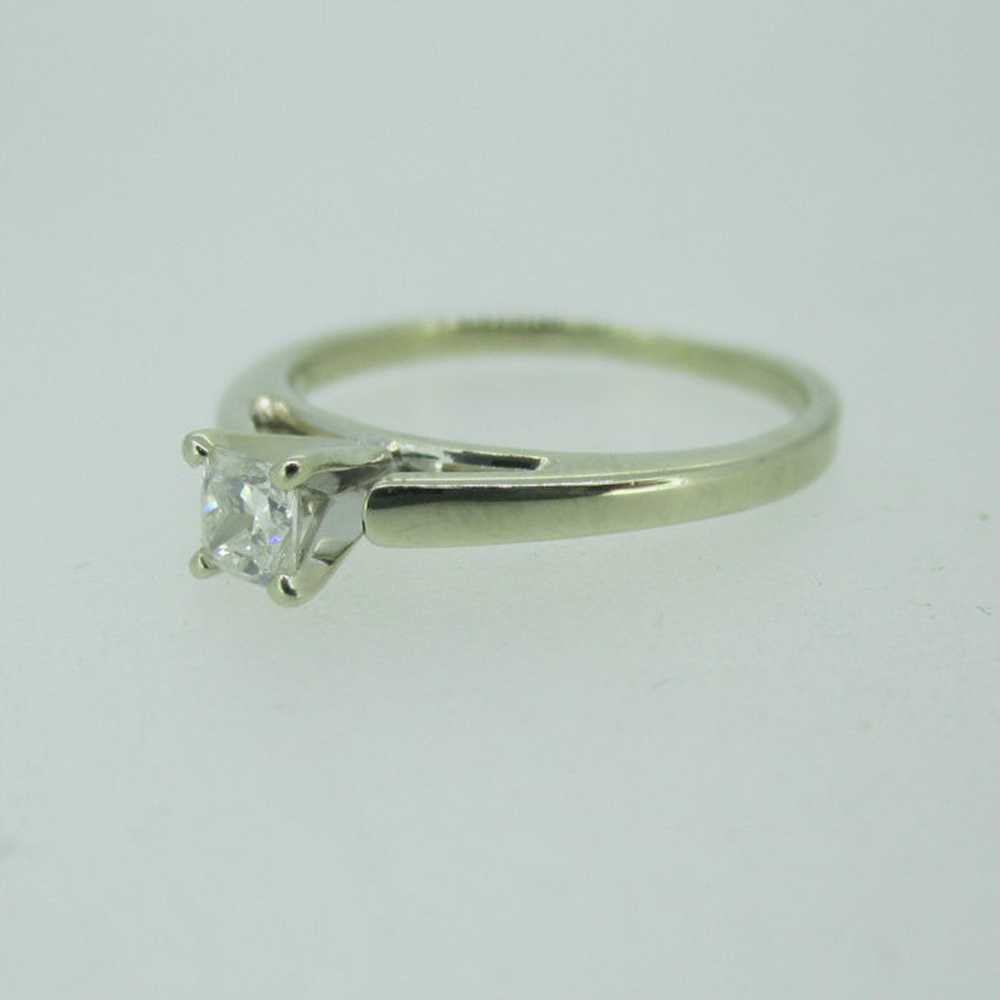 14k White Gold Approx .20ct Princess Cut Diamond … - image 8