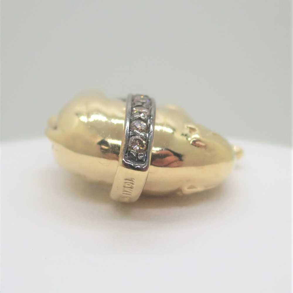 14k Yellow Gold STS Smoky Quartz with Champagne D… - image 3