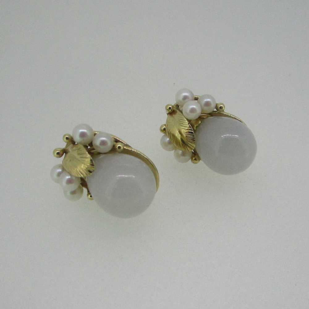 14k Yellow Gold Mings Lavender Jade Pearl Accent … - image 1