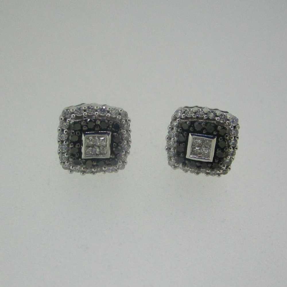 14k White Gold Approx 1.0ct TW Earrings and Penda… - image 2