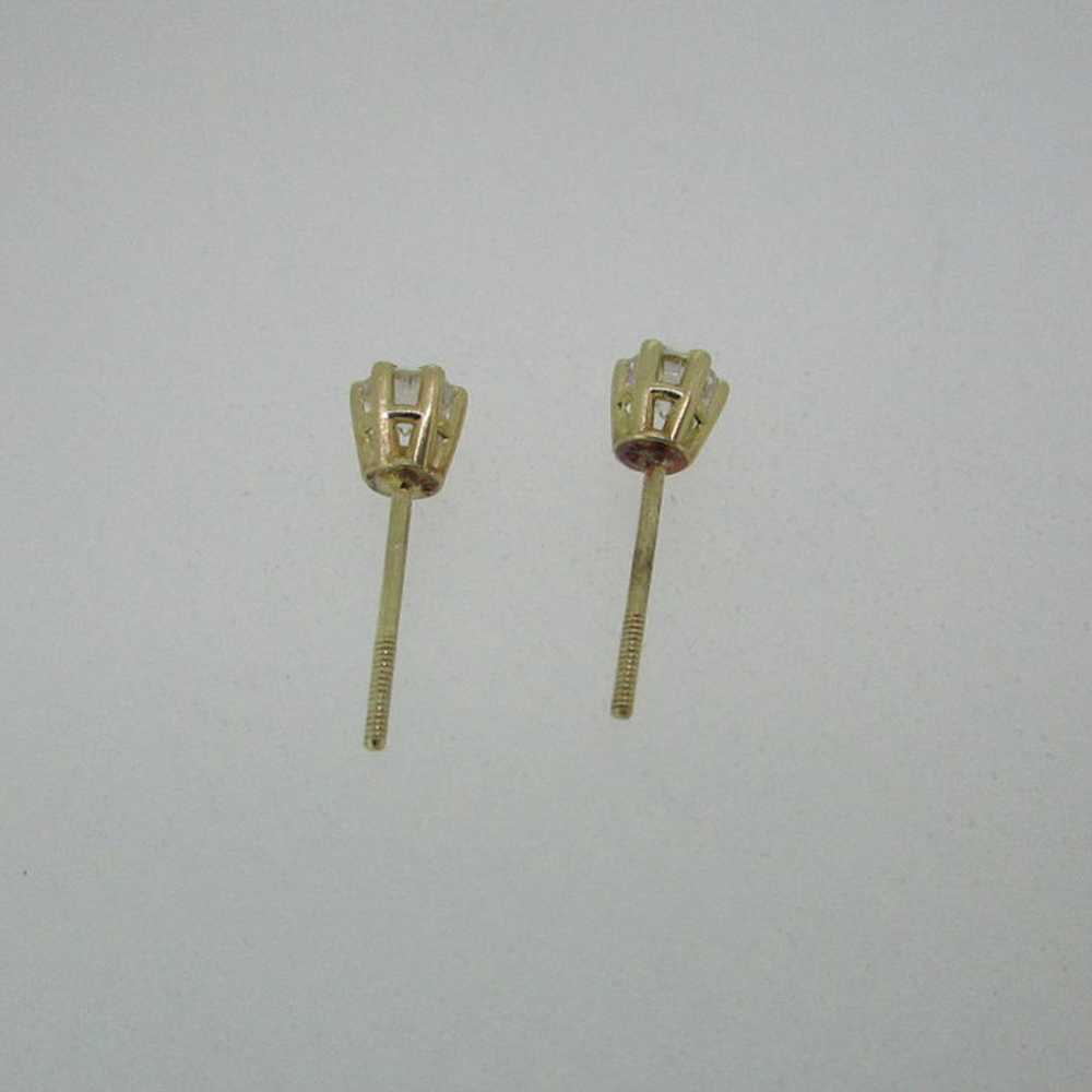 14k Yellow Gold Approx .3ct TW Round Brilliant Cu… - image 4