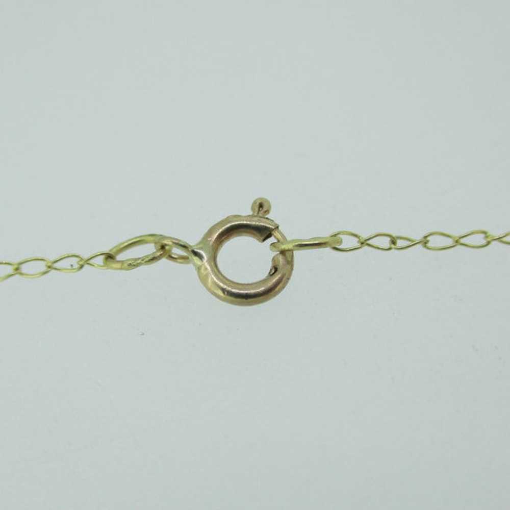 10k Yellow Gold Pearl Diamond Necklace - image 4