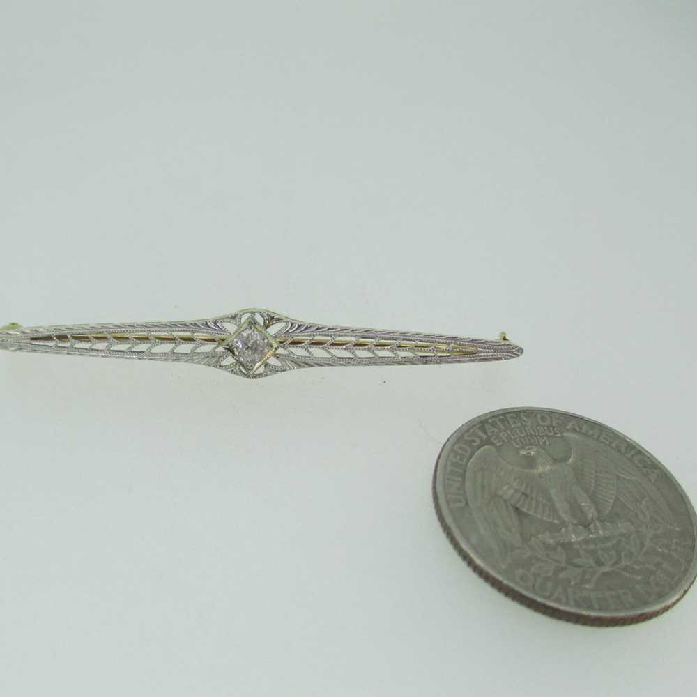 14k Yellow Gold White Gold Approx .15ct European … - image 2