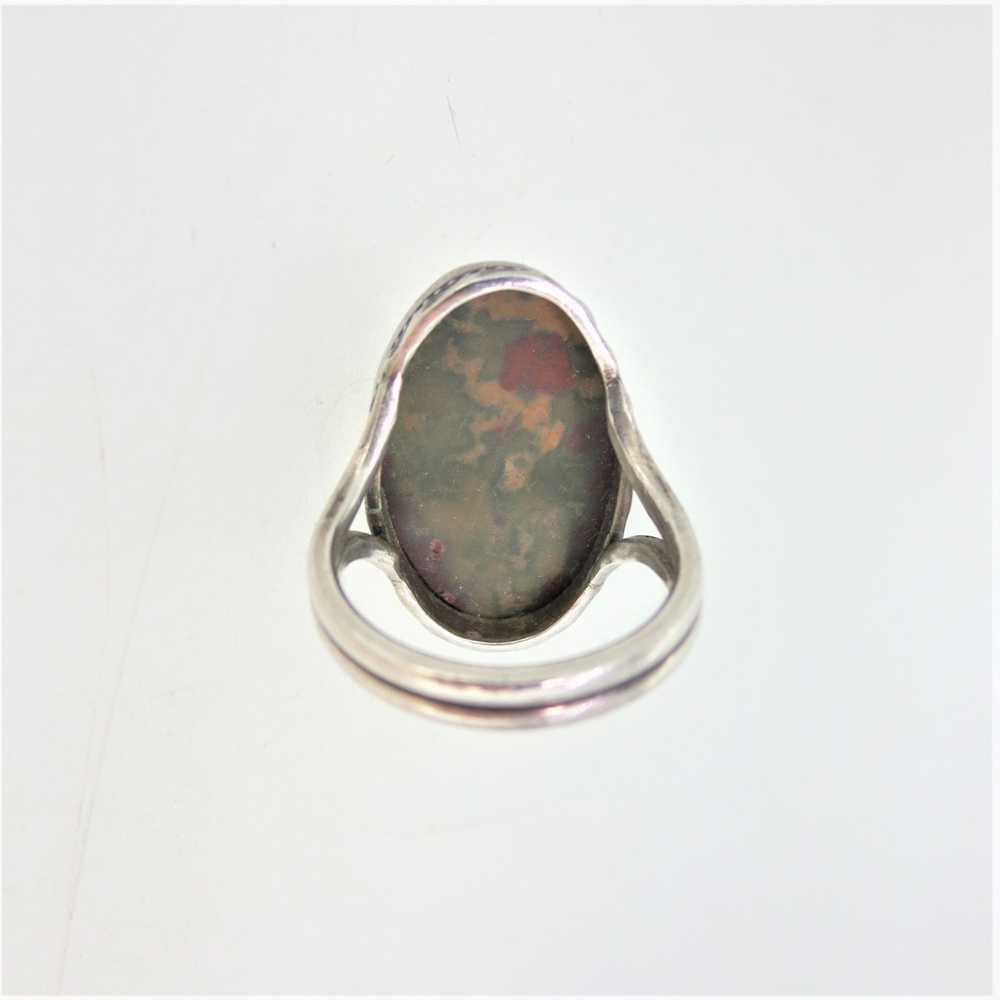 Sterling Silver Oval Cabochon Bloodstone Beaded B… - image 6