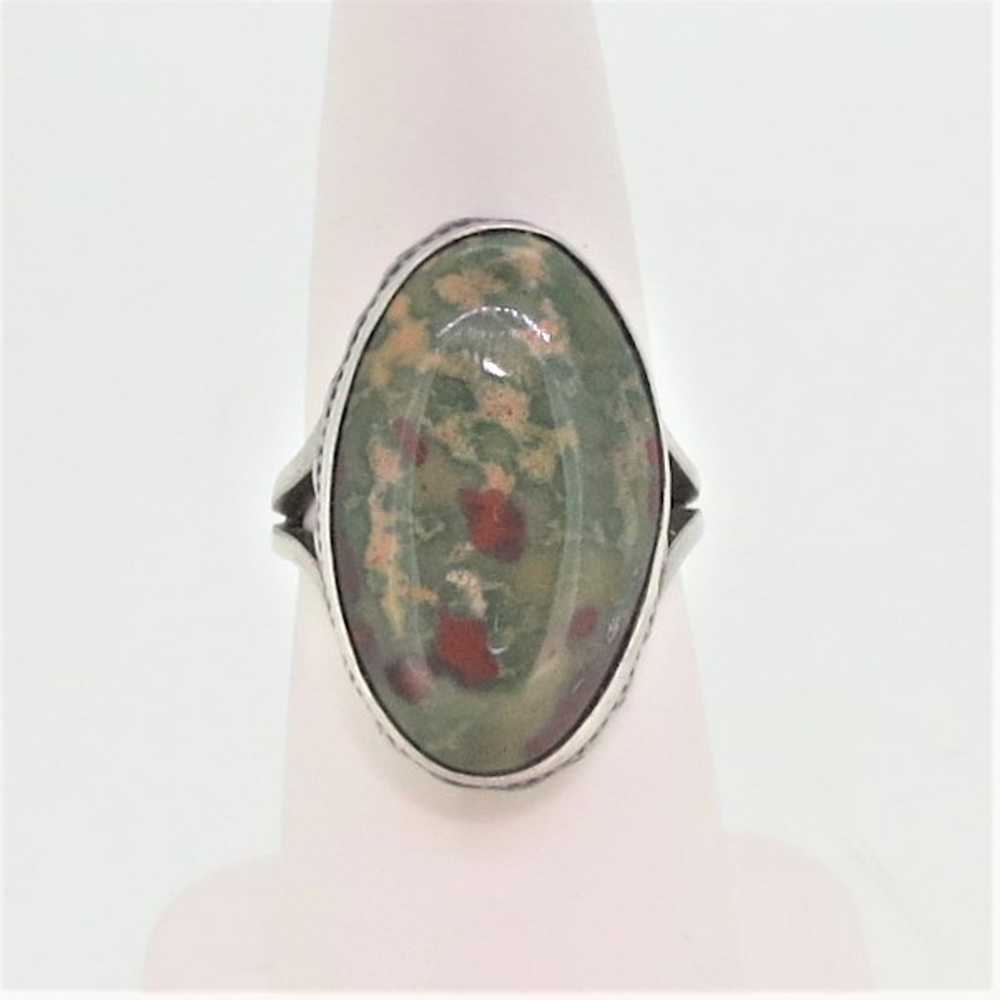 Sterling Silver Oval Cabochon Bloodstone Beaded B… - image 7