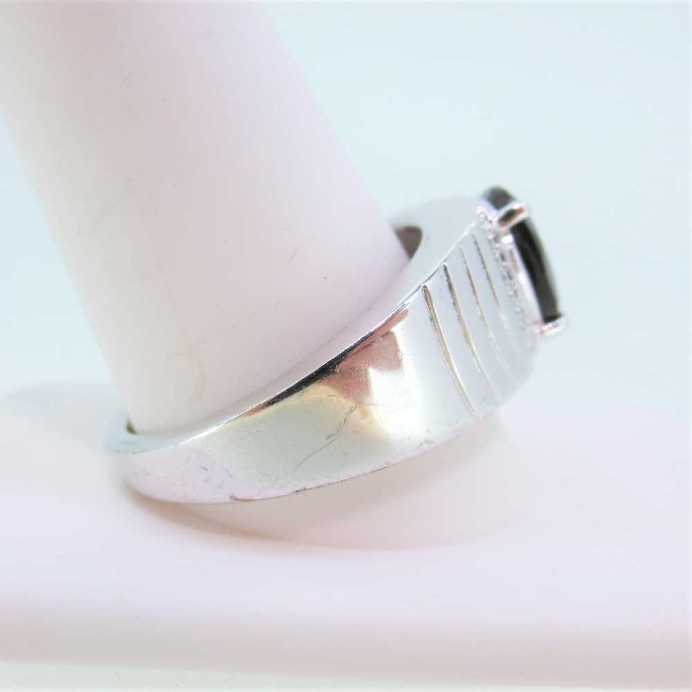 Sterling Silver Chuck Clemency Ring with Smokey Q… - image 4