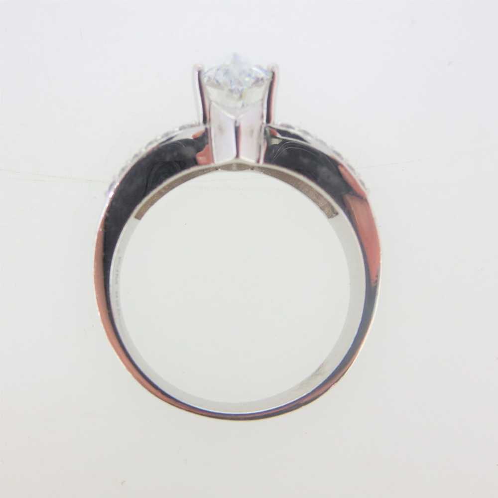 Sterling Silver Ring with Oval Shaped CZ Size 12 - image 5