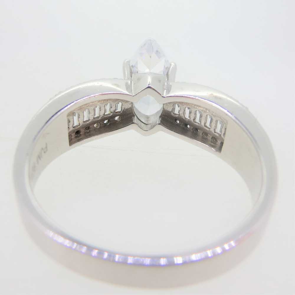 Sterling Silver Ring with Oval Shaped CZ Size 12 - image 7