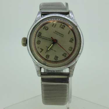 Vintage Sanborn Watch Co. Swiss 17J Silver Tone an