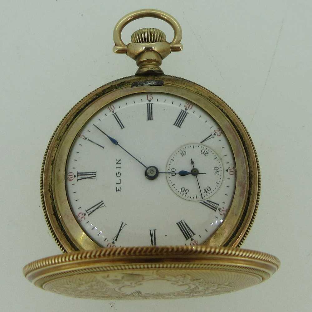 Antique 1905 Elgin Grade 320 Model 2 0s 7J 14k Gold F… - Gem