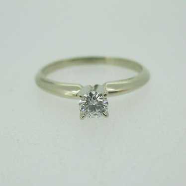 14k White Gold Approx .20ct Round Brilliant Cut D… - image 1