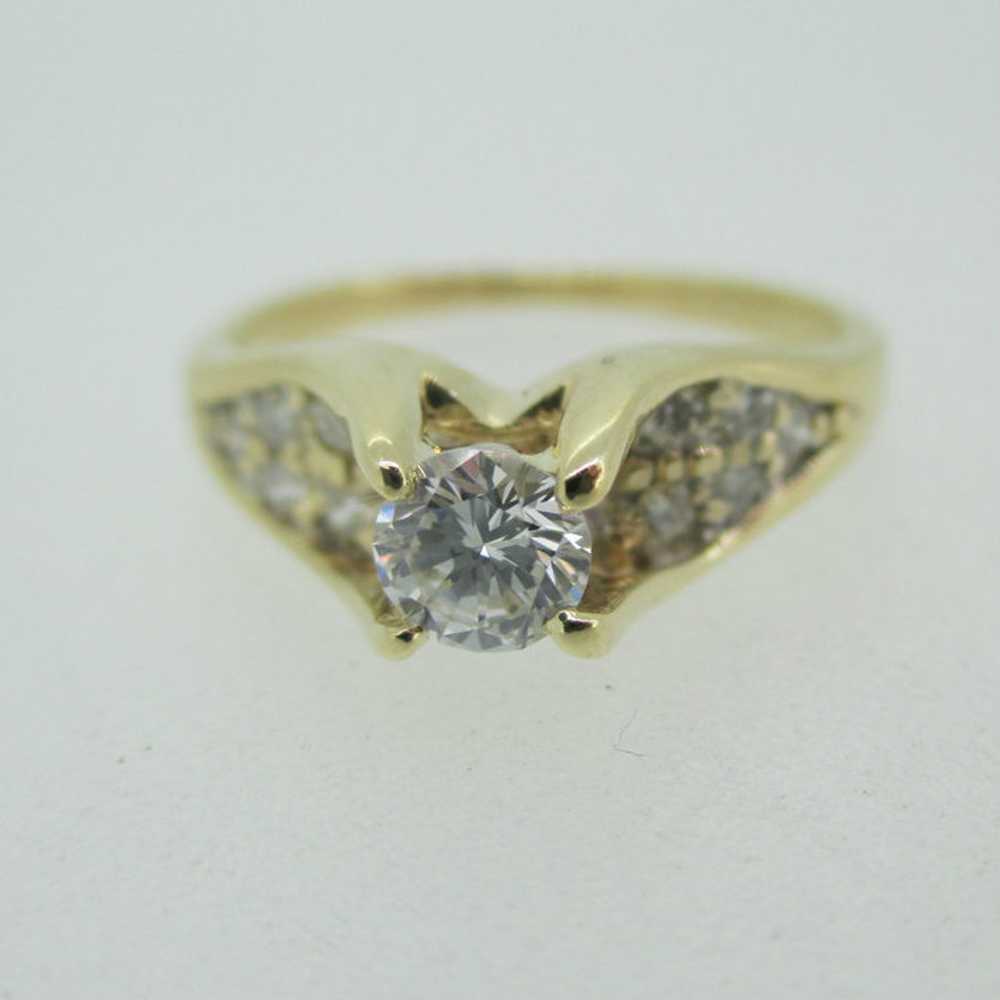 14k Yellow Gold Approx .25ct Round Brilliant Cut … - image 1