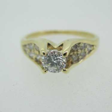 14k Yellow Gold Approx .25ct Round Brilliant Cut … - image 1