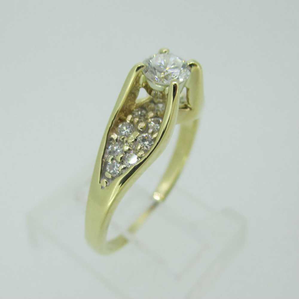 14k Yellow Gold Approx .25ct Round Brilliant Cut … - image 2
