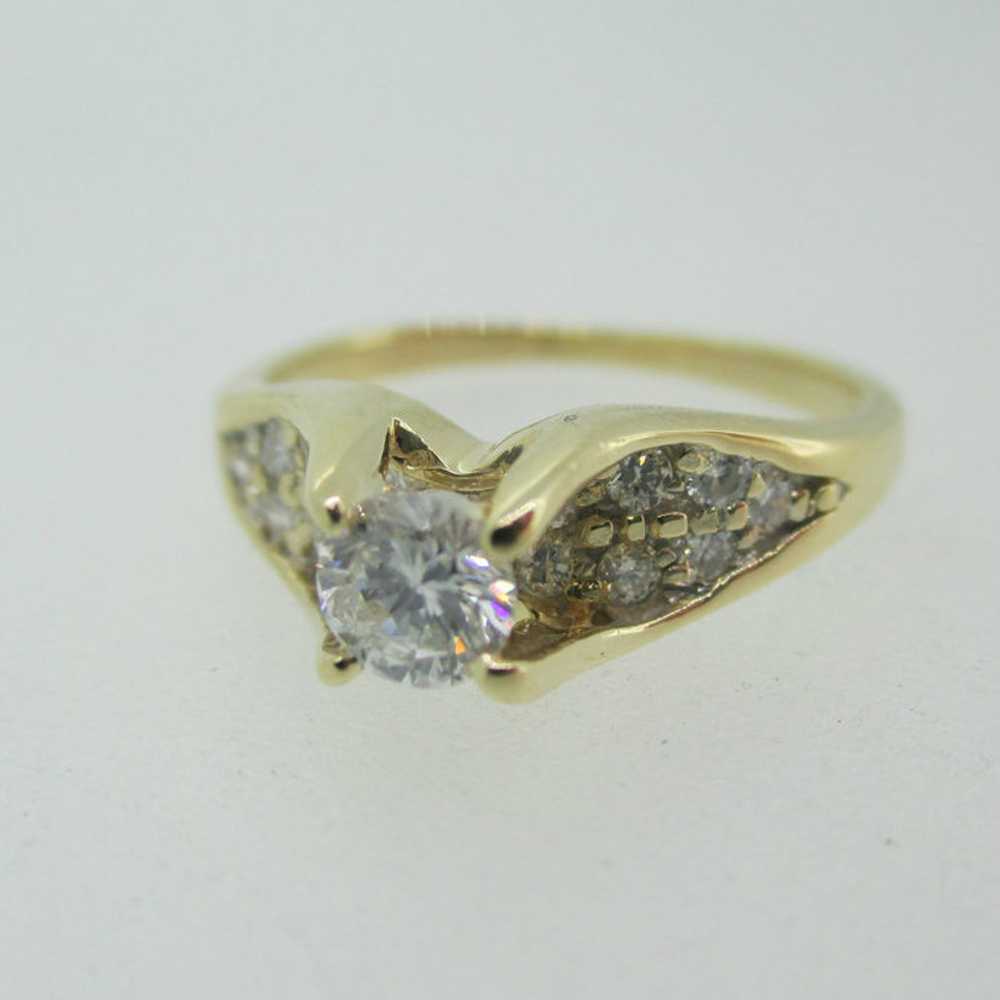 14k Yellow Gold Approx .25ct Round Brilliant Cut … - image 3