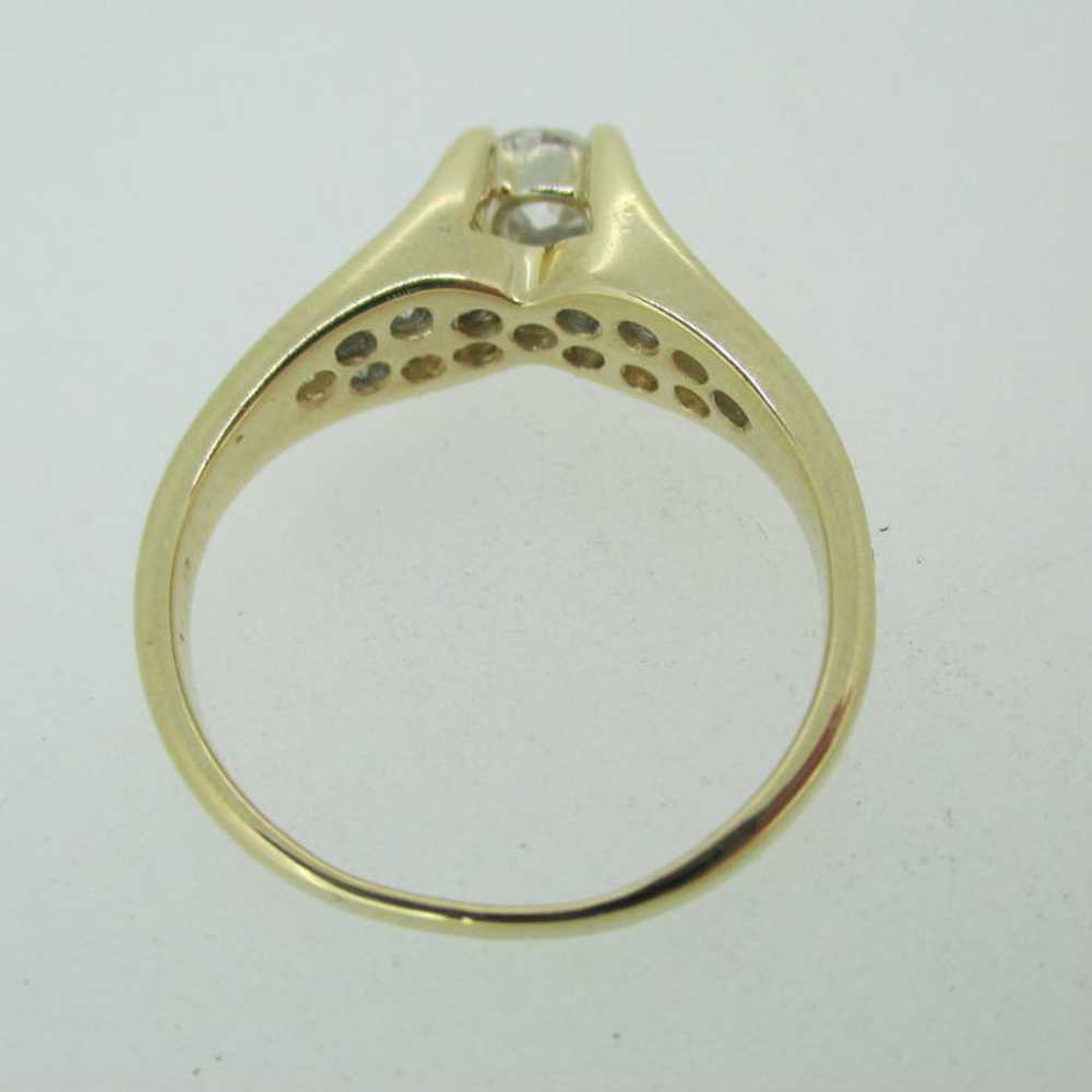 14k Yellow Gold Approx .25ct Round Brilliant Cut … - image 5