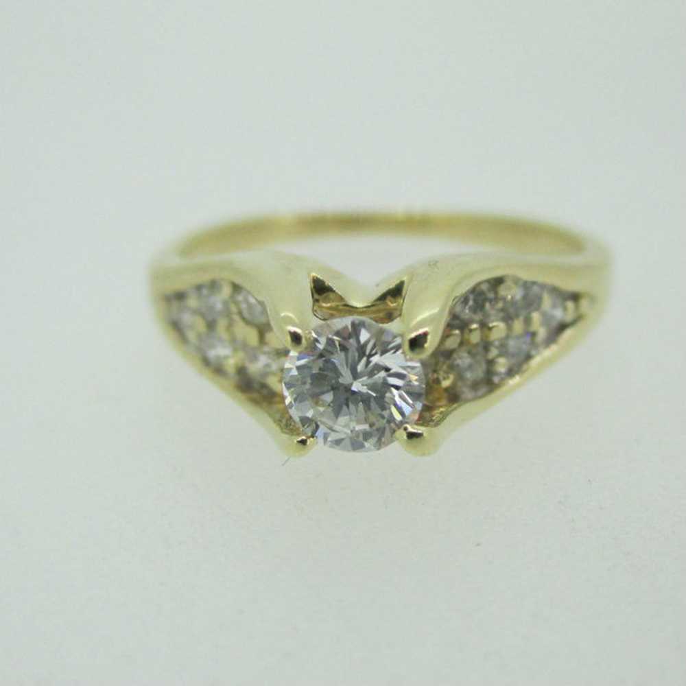 14k Yellow Gold Approx .25ct Round Brilliant Cut … - image 9