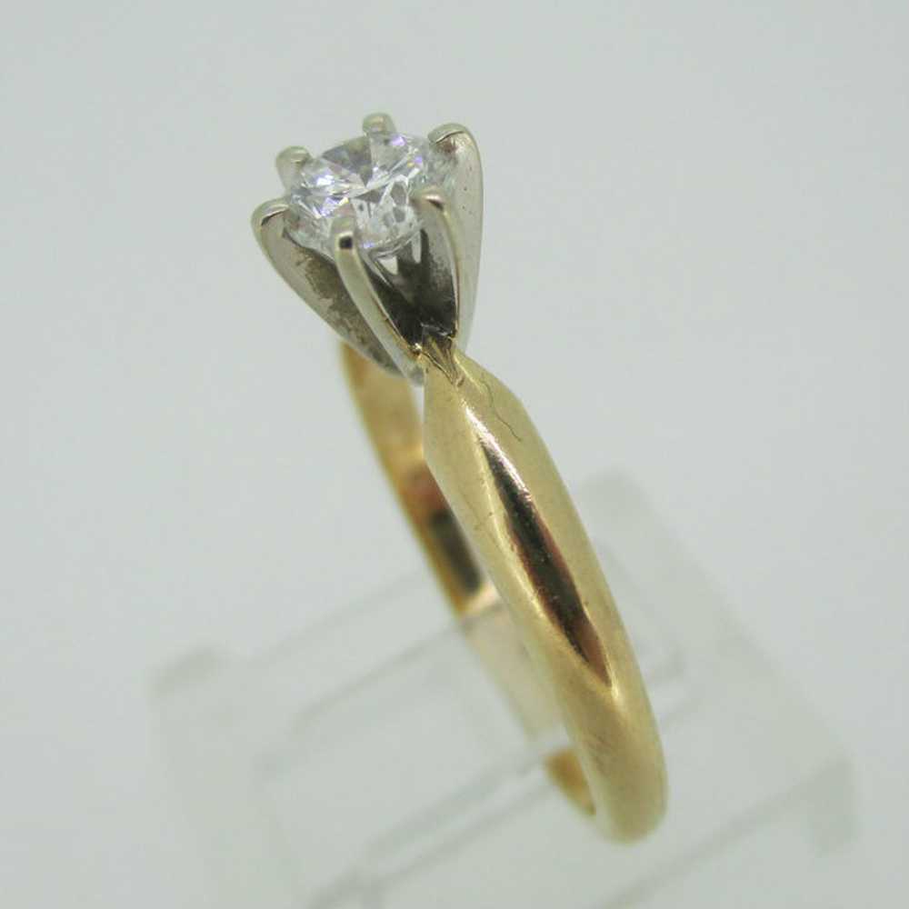 14k Yellow Gold Approx .40ct Round Brilliant Cut … - image 4