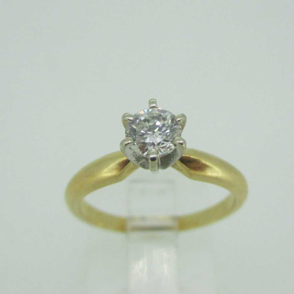 14k Yellow Gold Approx .40ct Round Brilliant Cut … - image 7