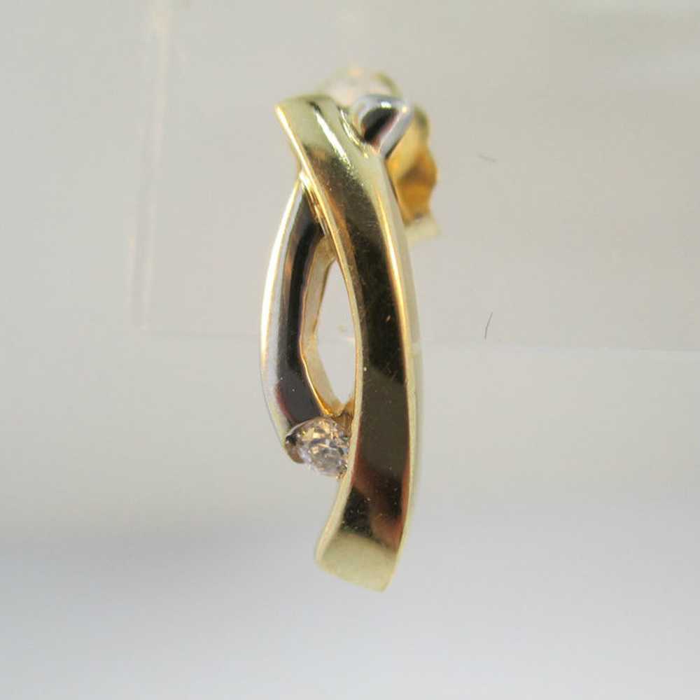 10k Yellow and White Gold Two Tone Diamond Accent… - image 1