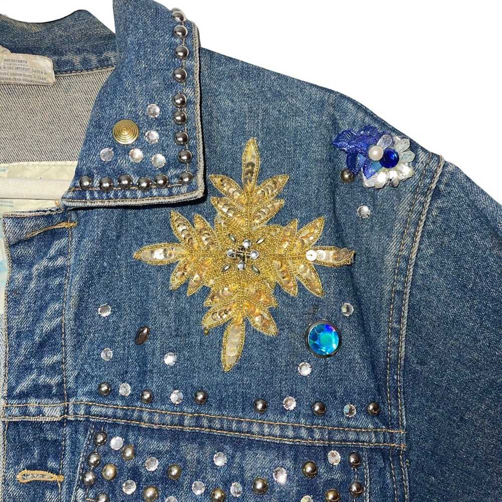 Vintage Vintage Freego Womens Denim Jacket Blue M… - image 5