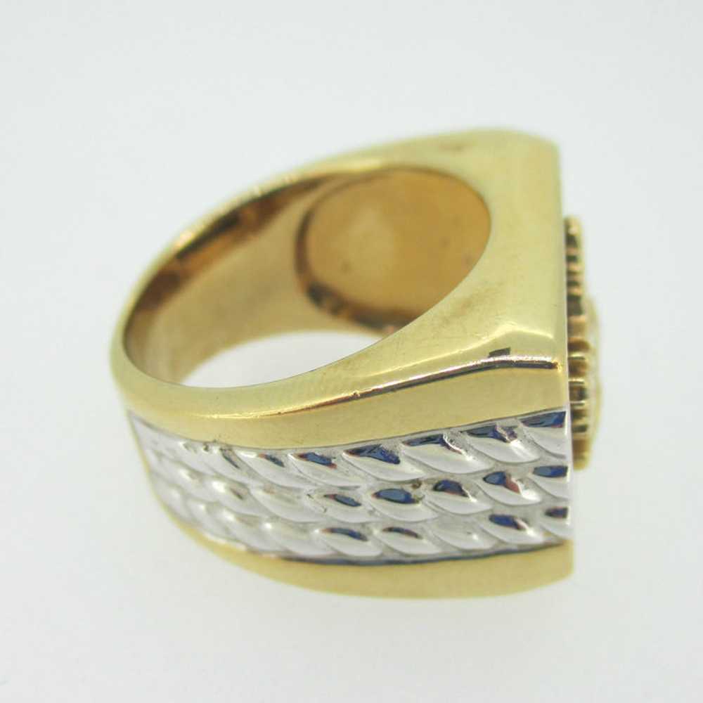 Sterling Silver Gold Plated Two Tone Eagle Mens R… - image 4