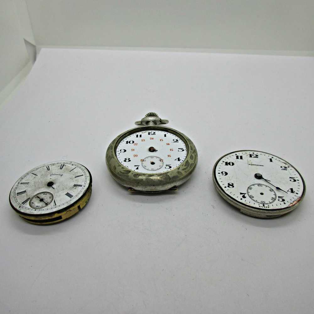 Lot of 3 Swiss Movements and Dials Parts Steampunk - image 1