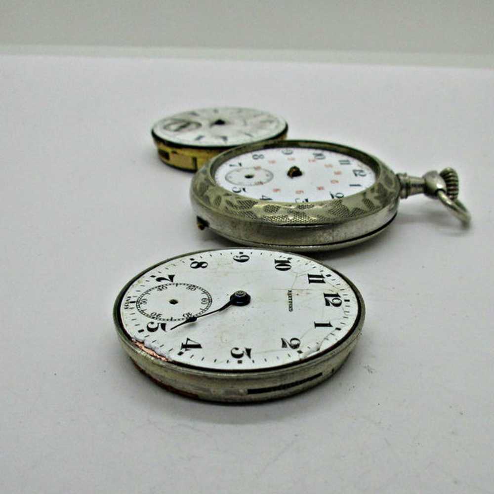 Lot of 3 Swiss Movements and Dials Parts Steampunk - image 2