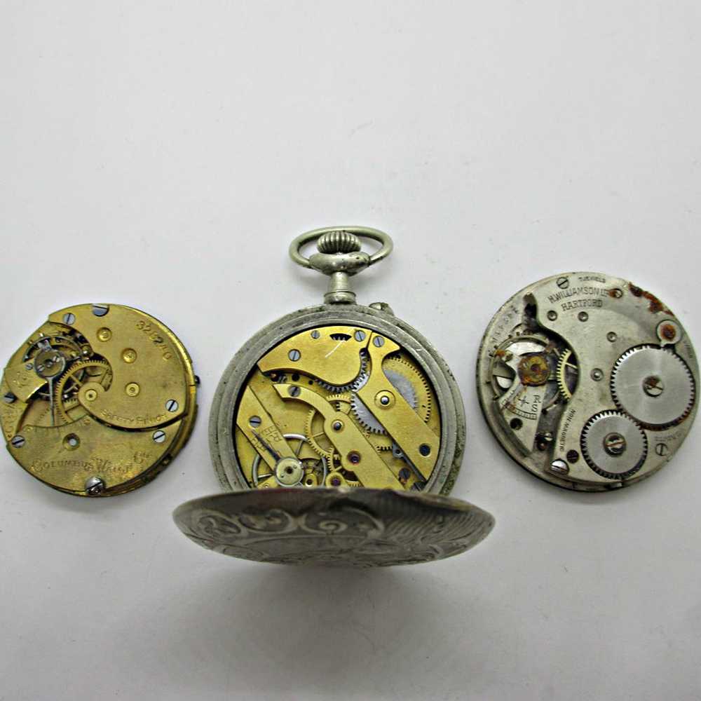 Lot of 3 Swiss Movements and Dials Parts Steampunk - image 5