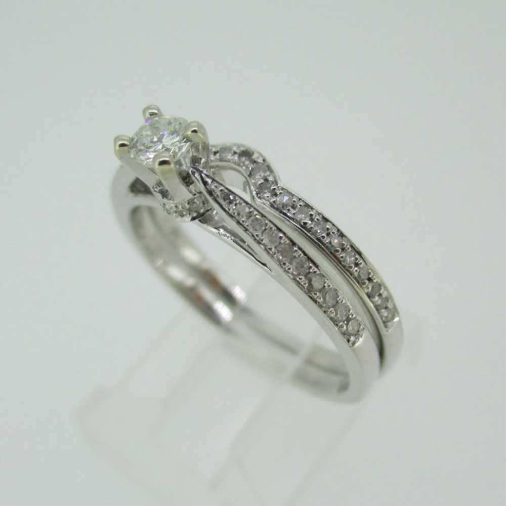 10k White Gold .14ct Round Brilliant Cut Diamond … - image 6