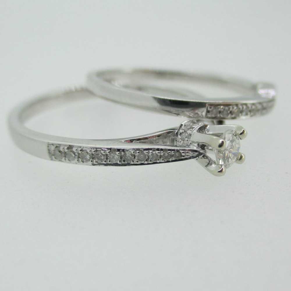 10k White Gold .14ct Round Brilliant Cut Diamond … - image 7