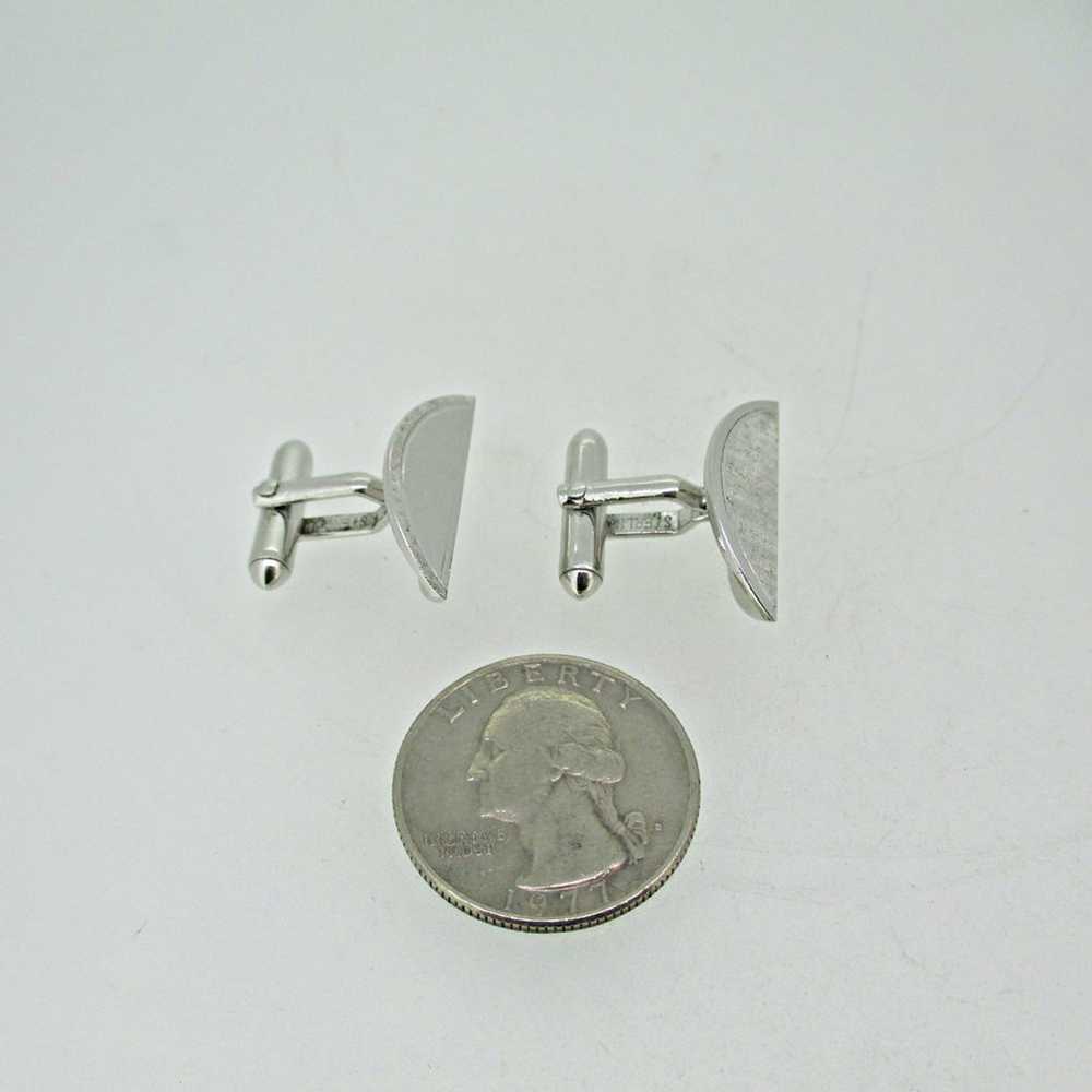 Vintage Sterling Silver Orange Slice Cuff Links - image 3