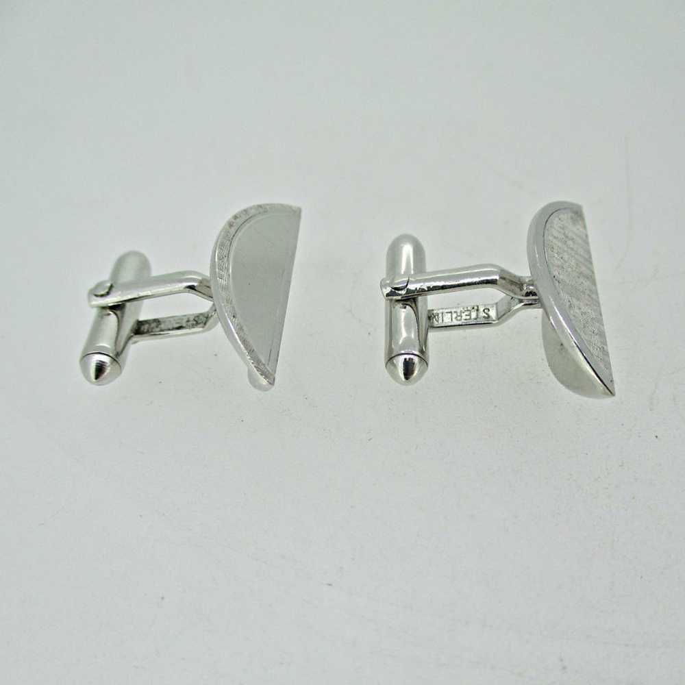 Vintage Sterling Silver Orange Slice Cuff Links - image 4