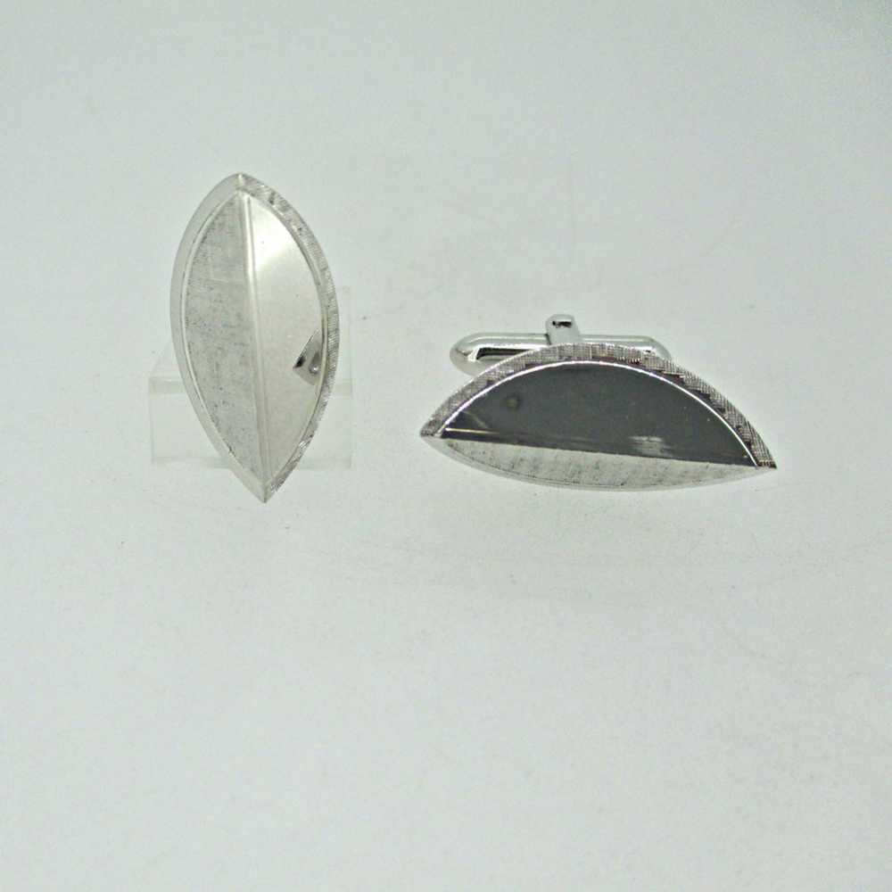 Vintage Sterling Silver Orange Slice Cuff Links - image 6